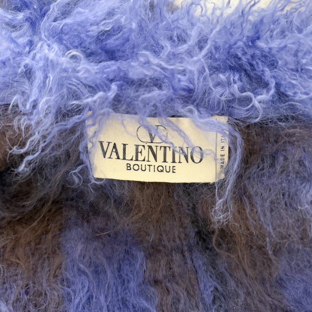 Valentino Vintage 1990's Purple Mohair & Wool Coat (XS-S Valentino Vintage 1990's Purple Mohair & Wool Coat (XS-S